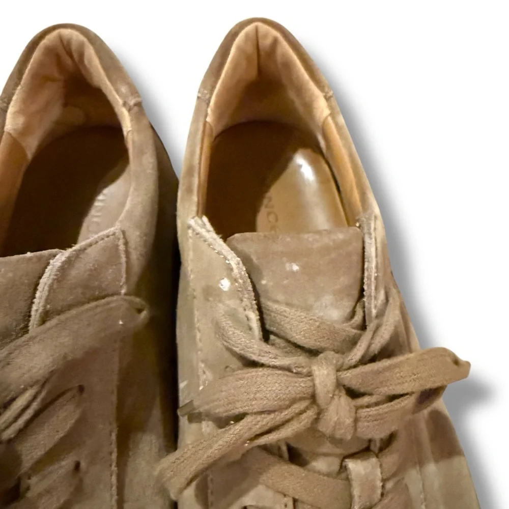 Vince Men's Kurtis Suede Lace Up‎ Low Top Taupe Sneakers Sz 11